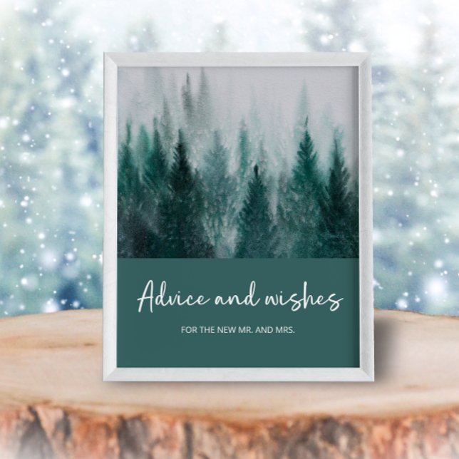 Pine Tree Forest advice and wishes for Newlyweds Poster (Creator Uploaded)