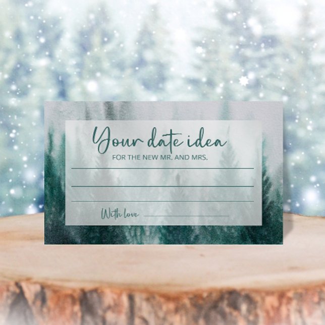 Pine Tree Forest Date night ideas. Date jar Enclosure Card (Creator Uploaded)