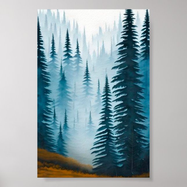 Pine tree forest poster (Front)