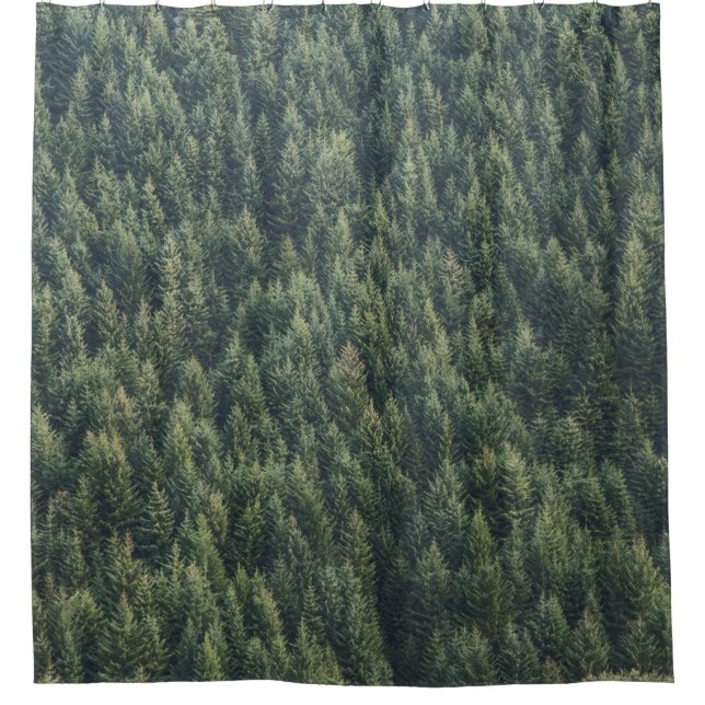 PINE TREE FOREST SHOWER CURTAIN (Front)