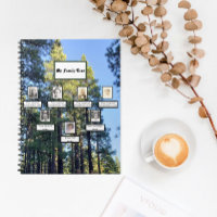 Pine Tree Forest Three Generation Family Tree