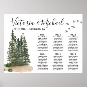 Pine Tree Forest Woodland Seating Chart