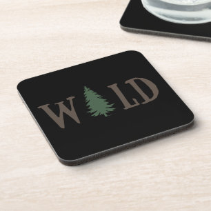pine tree in a forest hiking lover coaster