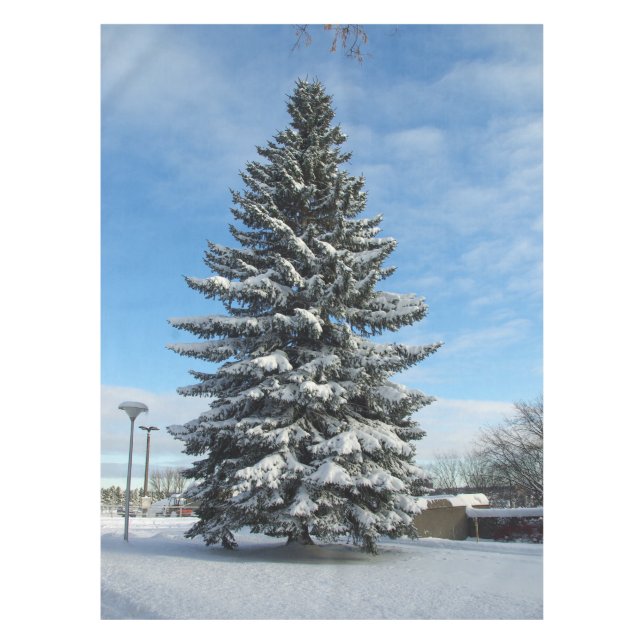Pine Tree in Snow tablecloth (Front)