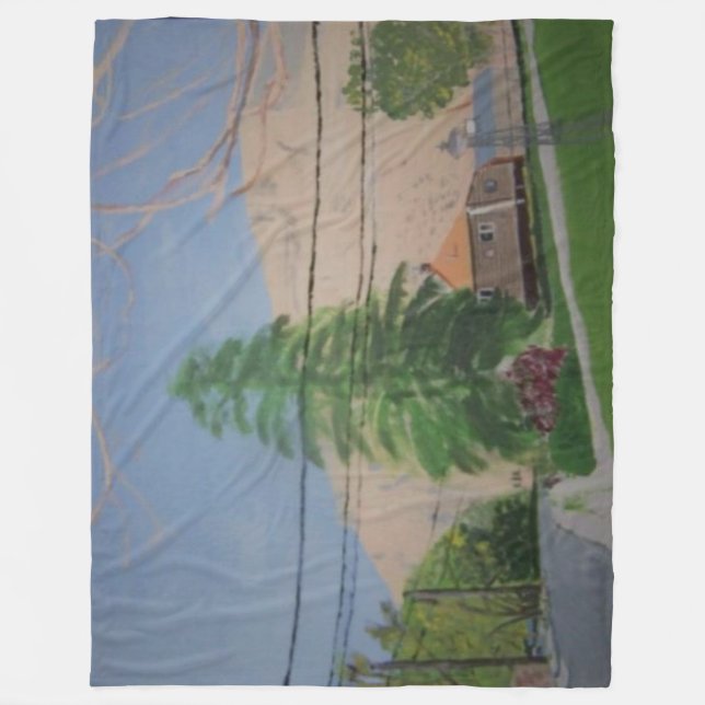 Pine Tree Large Fleece Blanket (Front)