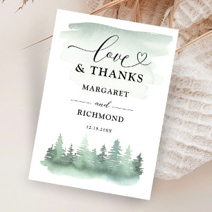 Pine Tree Mountain Rustic Thank You Cards