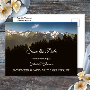 Pine Tree Mountains Save the Date Postcard