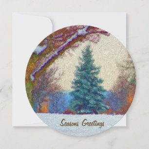 Pine Tree Painting Holiday Card