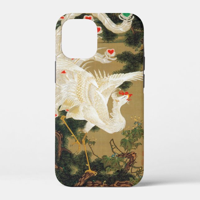 Pine Tree & Phoenix (Love Heart Phoenix), Jakuchu Case-Mate iPhone Case (Back)