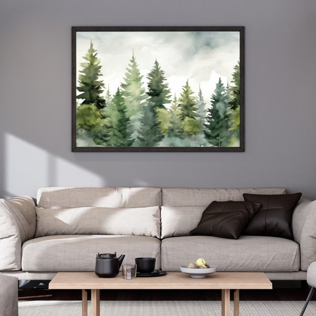 Pine Tree Print |  Winter Landscape Wall Art (Creator Uploaded)