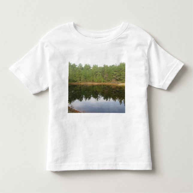 Pine Tree Reflection Lake Toddler T-Shirt (Front)