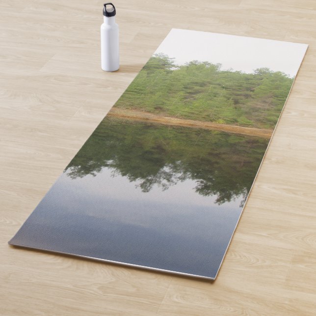 Pine Tree Reflection Lake Yoga Mat (In Situ)
