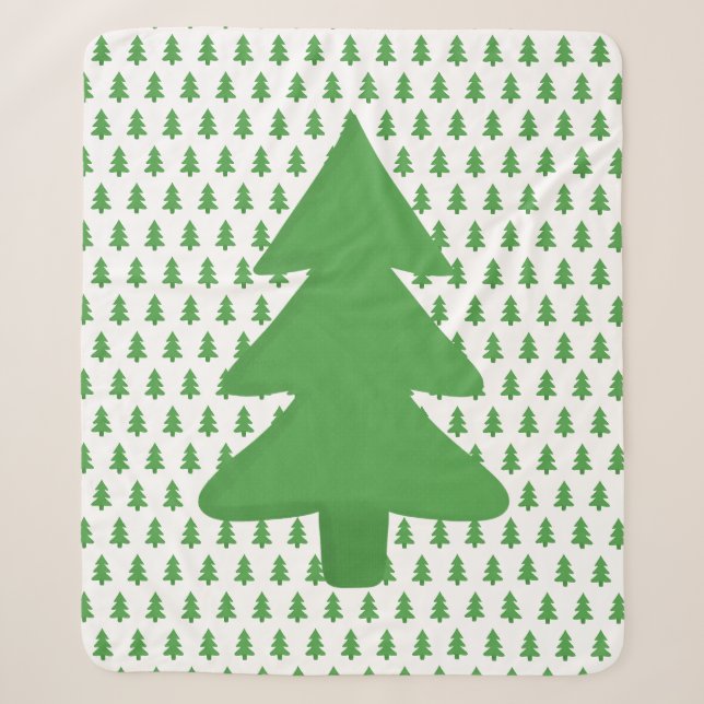 Pine Tree Sherpa Blanket (Front)
