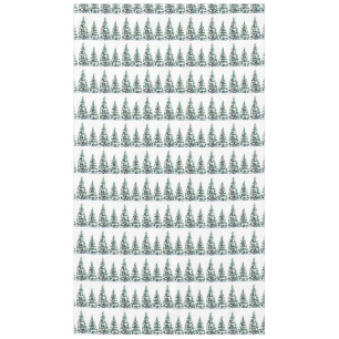 Pine tree snowy scene Winter Christmas Elegant  Tablecloth