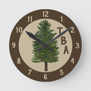 Pine Tree Wall Clock