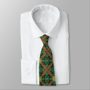 Pine Tree Watercolor Abstract Pattern  Tie