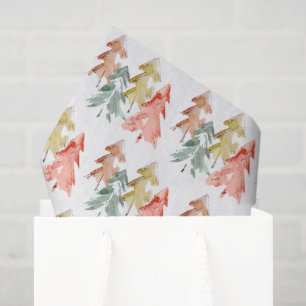Pine Tree Watercolor Christmas Holiday Tissue Paper