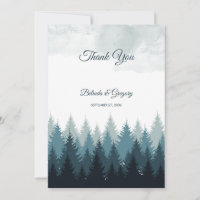 Pine Tree Watercolor Forest Rustic Wedding