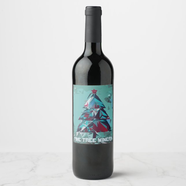 Pine Tree Winery Christmas Tree Edition Wine Label (Front)