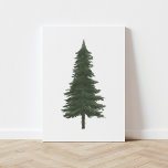 Pine Tree Woodland Nursery Faux Canvas Print<br><div class="desc">Bring the outdoors in with this illustrated pine tree canvas print! Perfect for a woodland themed kids room or nursery.</div>