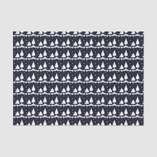 Pine Trees and Snow Tissue Paper (Front)