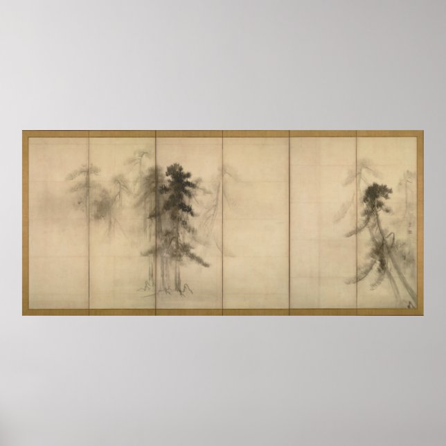 Pine Trees by Hasegawa Tohaku 16th Century Poster (Front)