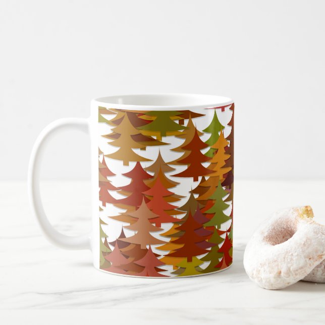 Pine Trees Coffee Mug (With Donut)