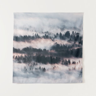 PINE TREES COVERED WITH SNOW TAPESTRY