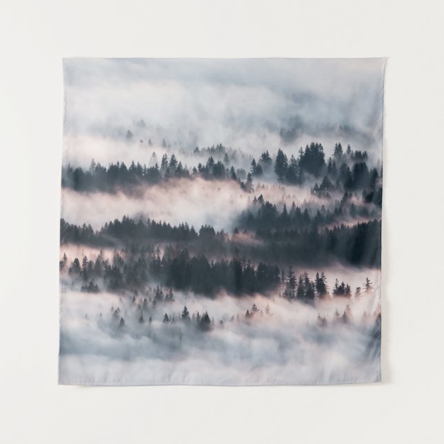 PINE TREES COVERED WITH SNOW TAPESTRY (Front)