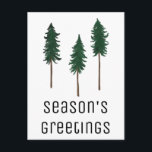 Pine Trees Forest Minimalist CUSTOM Holiday Postcard<br><div class="desc">Customise this card by adding your own text. Check my shop for more colours and designs or let me know if you'd like something custom. Thanks for shopping with me!</div>