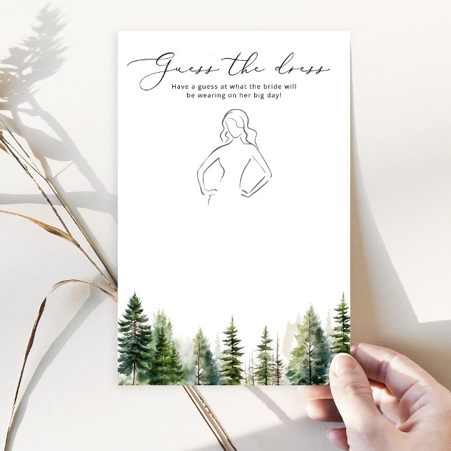 Pine trees  Guess the dress bridal shower game (Creator Uploaded)