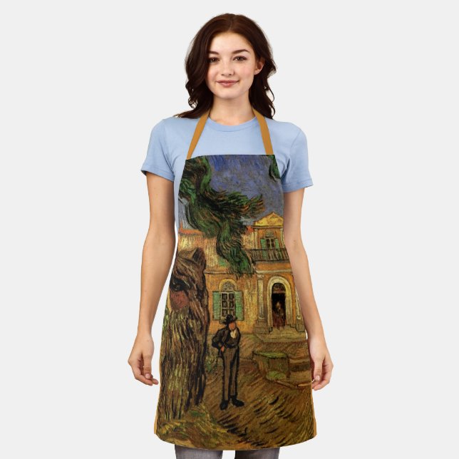Pine Trees in Saint-Paul by Vincent van Gogh Apron (Worn)