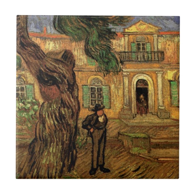 Pine Trees in Saint-Paul by Vincent van Gogh Ceramic Tile (Front)