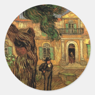 Pine Trees in Saint-Paul by Vincent van Gogh Classic Round Sticker