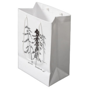 Pine trees medium gift bag