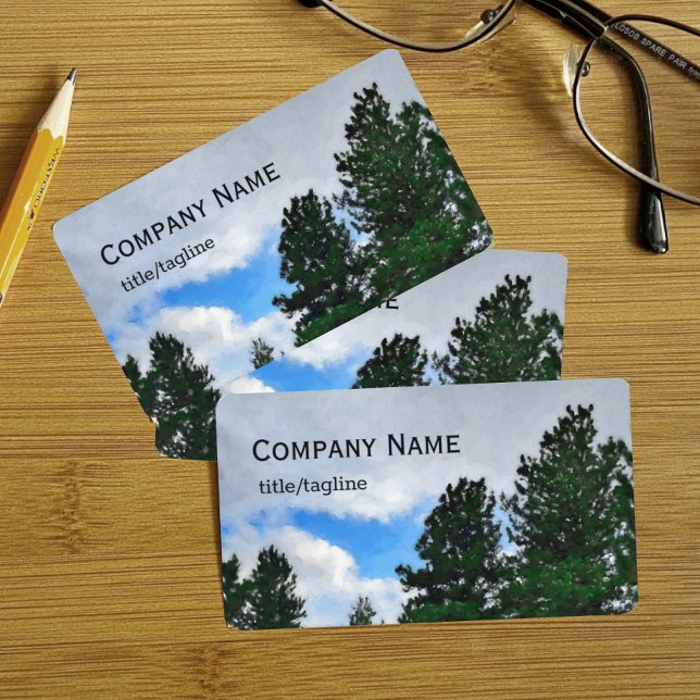pine trees nature art  landscape outdoors business card (Creator Uploaded)