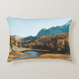 PINE TREES NEAR LAKE DECORATIVE CUSHION