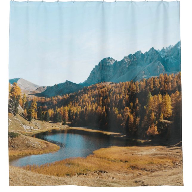 PINE TREES NEAR LAKE SHOWER CURTAIN (Front)