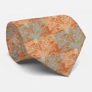 Pine Trees Orange pattern Tie