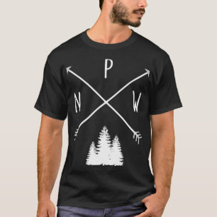 Pine Trees Pacific Northwest PNW with Arrows _1  T-Shirt
