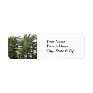 Pine Trees Return Address Label