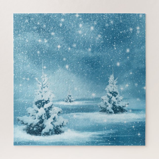 Pine Trees & Snow Jigsaw Puzzle (Vertical)