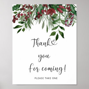Pine trees Thank you for coming Poster