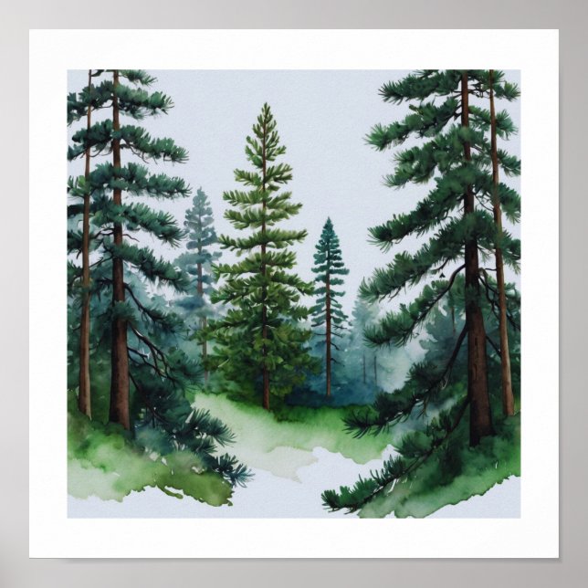 Pine Trees Wall Art (Front)