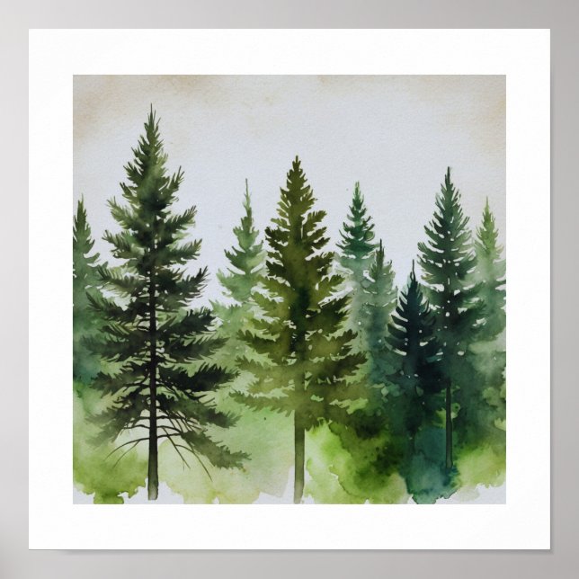 Pine Trees Wall Art (Front)