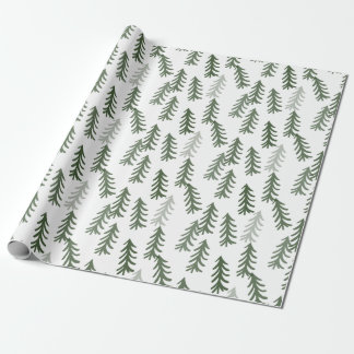 Pine trees wrapping paper