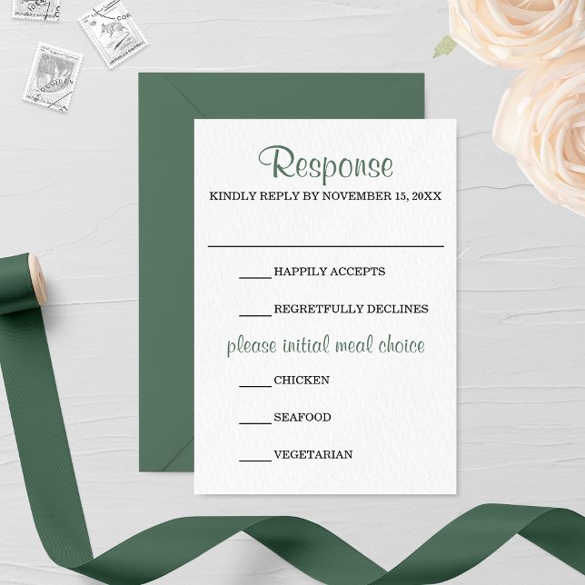 Pine Wedding RSVP Card (Creator Uploaded)