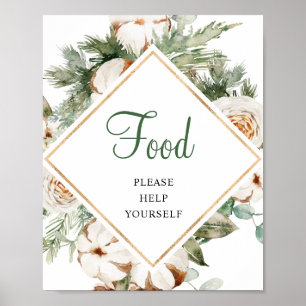 Pine Winter Food Bridal Shower Sign