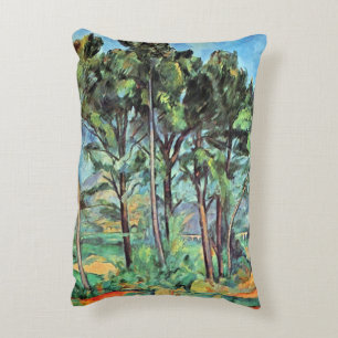 Pine with Viaduct by Paul Cezanne, Vintage Art Decorative Cushion