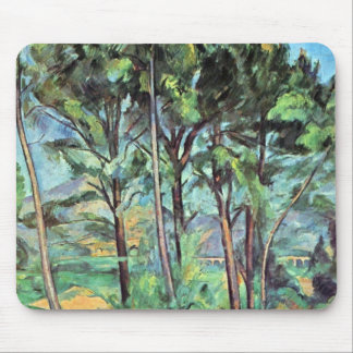Pine with Viaduct by Paul Cezanne, Vintage Art Mouse Pad